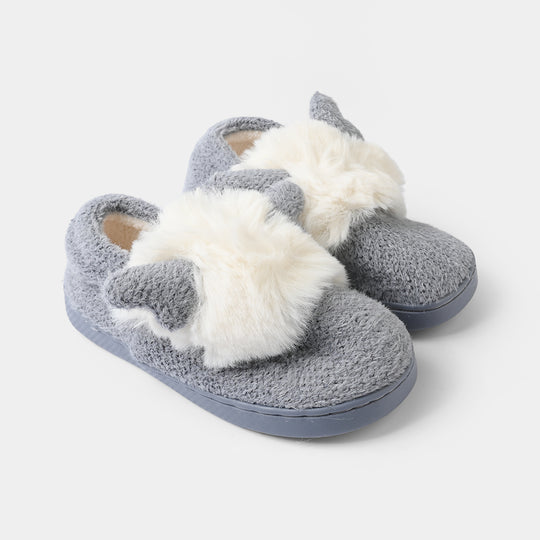 Girls Fur Slipper 1192-9-GREY