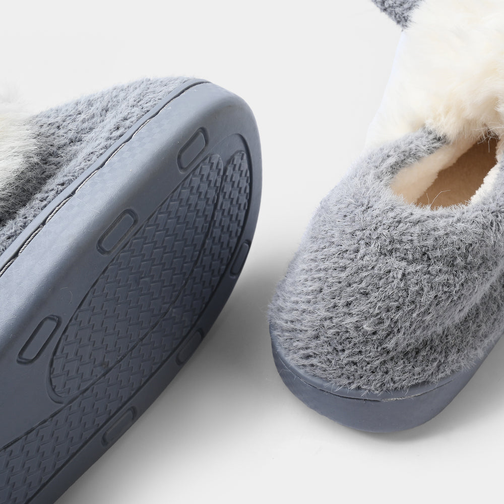 Girls Fur Slipper 1192-9-GREY