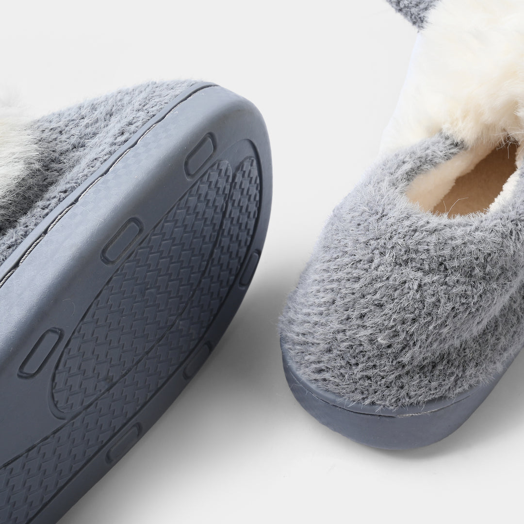 Girls Fur Slipper 1192-9-GREY