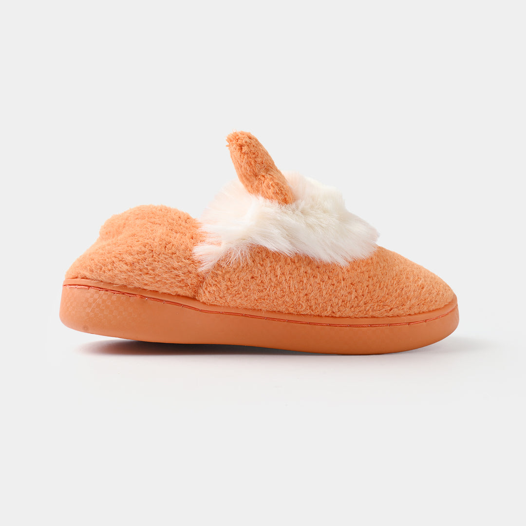 Girls Fur Slipper 1192-9-ORANGE