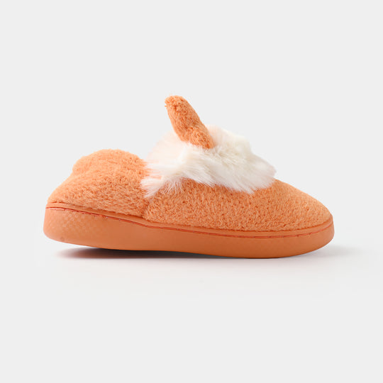 Girls Fur Slipper 1192-9-ORANGE