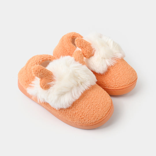 Girls Fur Slipper 1192-9-ORANGE