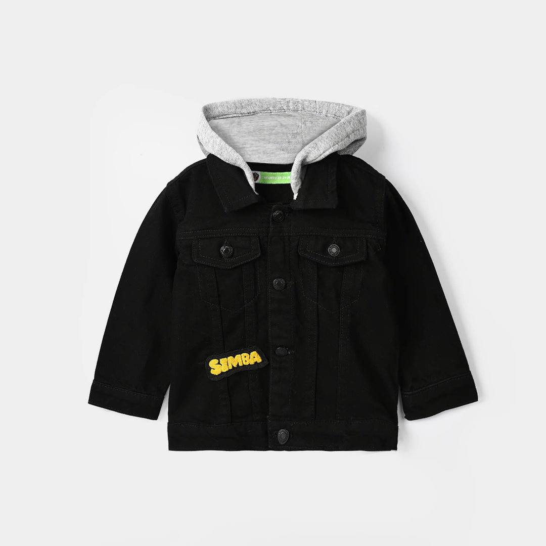 Infant Boys Denim rigid jacket Character-BLACK