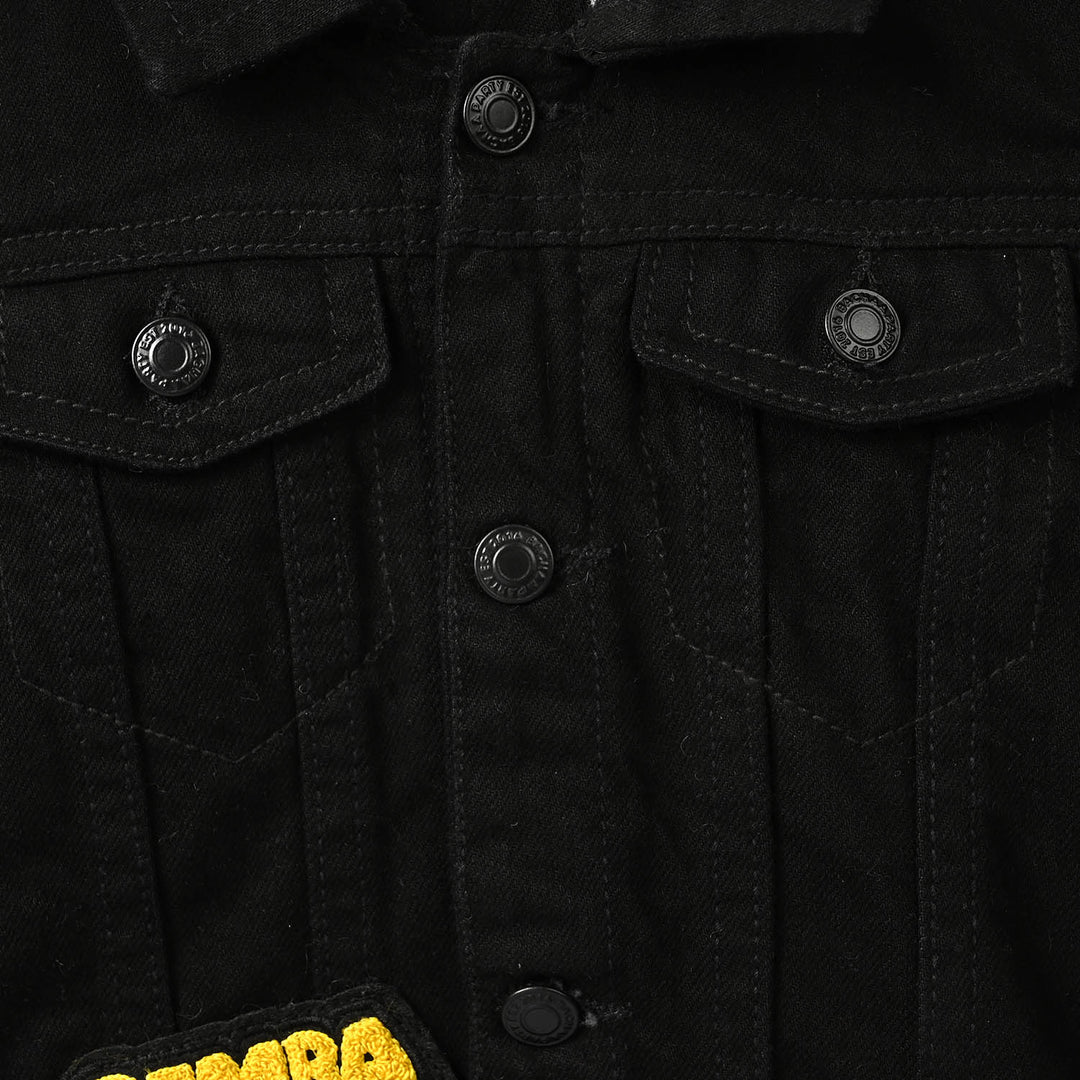 Infant Boys Denim rigid jacket Character-BLACK