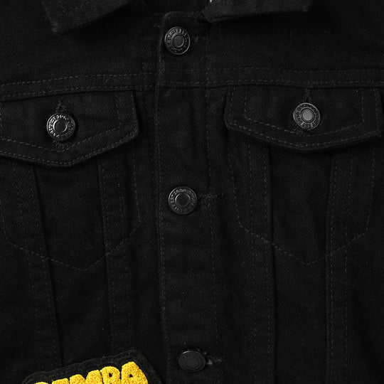 Infant Boys Denim rigid jacket Character-BLACK