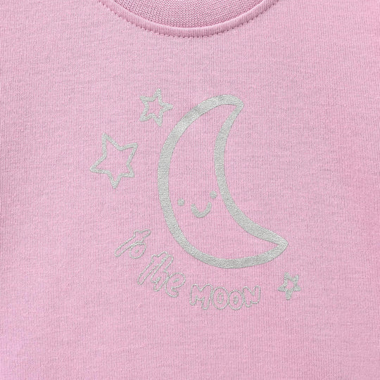 Infant Girls Poly Cotton Jersey Night Suit Moon-Purple
