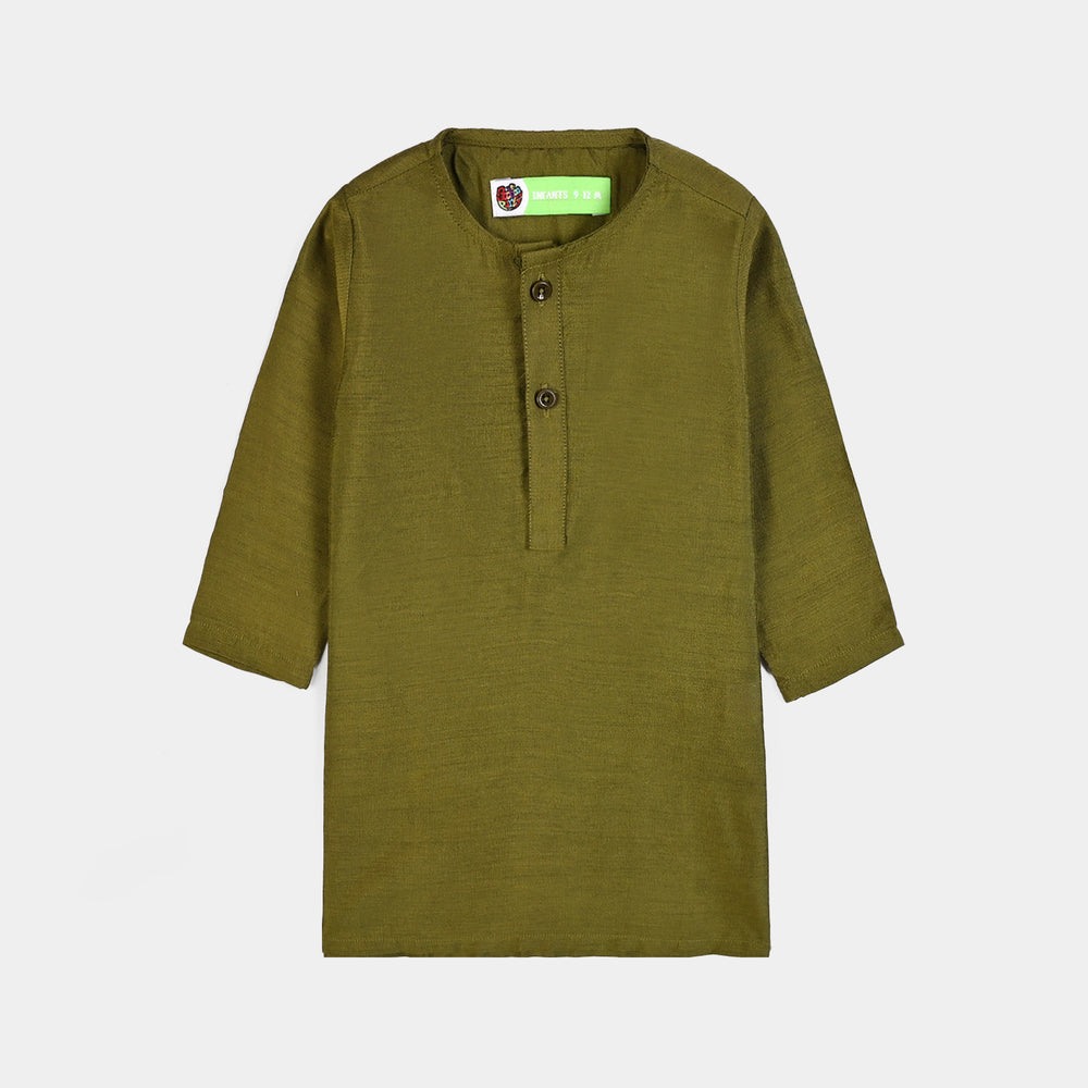 Infant Boys Poly Cotton 3Piece Suit (Mehrab)-Green