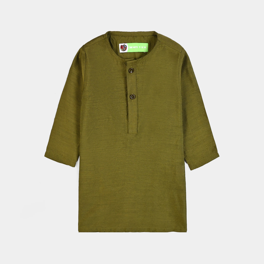 Infant Boys Poly Cotton 3Piece Suit (Mehrab)-Green