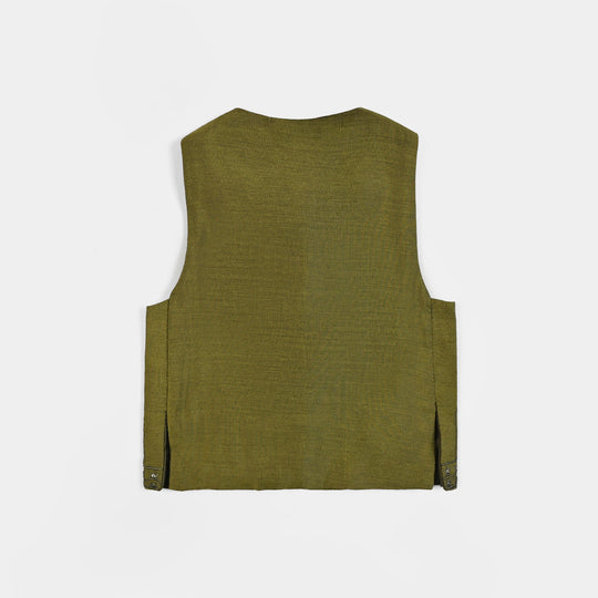 Infant Boys Poly Cotton 3Piece Suit (Mehrab)-Green