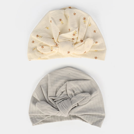 BABY TURBAN CAP/HAT Pack Of 2 | 3M+