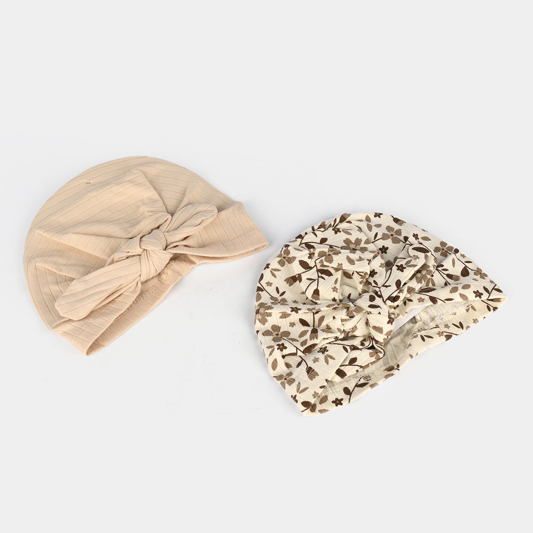 BABY TURBAN CAP/HAT Pack Of 2 | 3M+