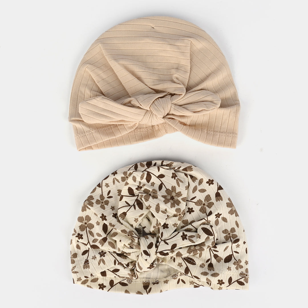 BABY TURBAN CAP/HAT Pack Of 2 | 3M+
