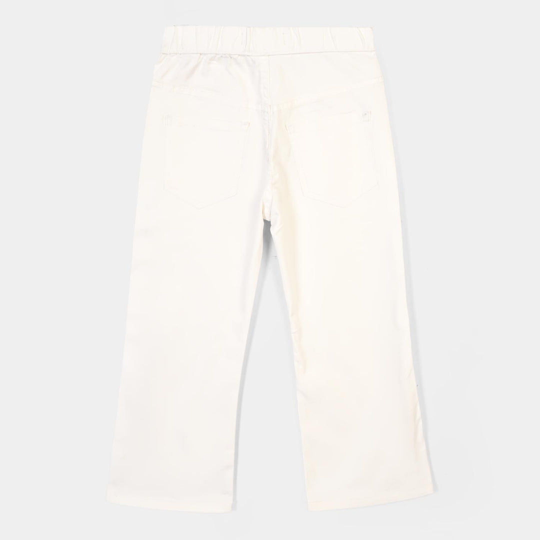 Girls Denim Stretch Jegging Patels-White