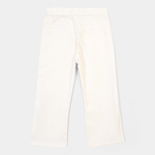 Girls Denim Stretch Jegging Patels-White