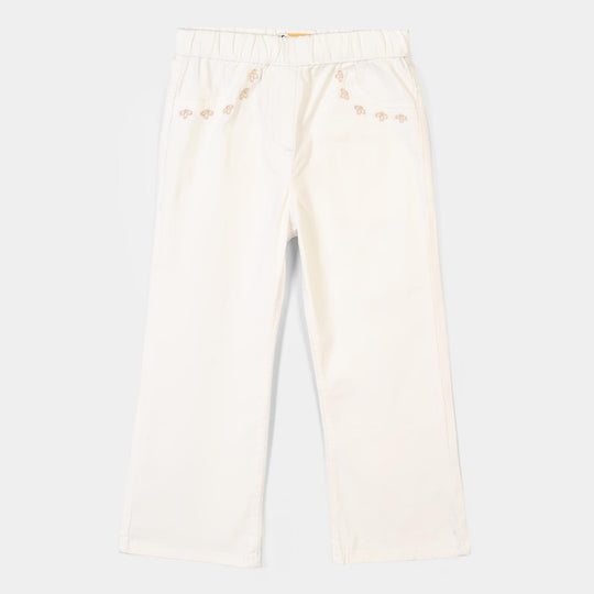 Girls Denim Stretch Jegging Patels-White