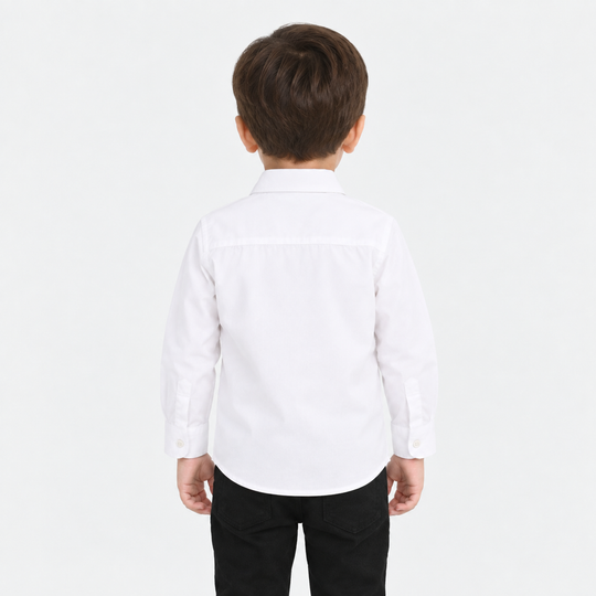 Infant Boys Cotton Poplin Formal Shirt (White)