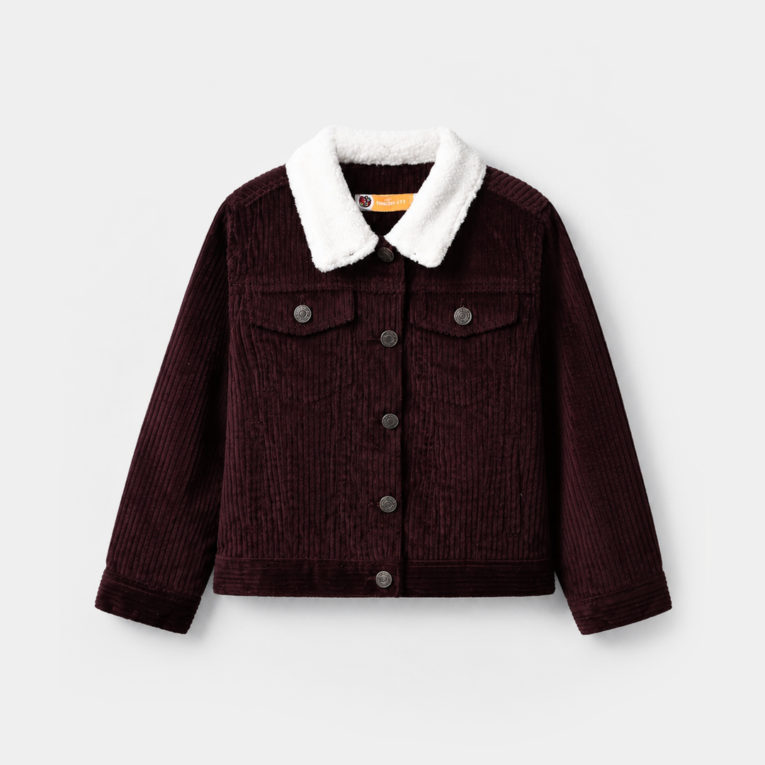 Girls Corduroy Jacket Brown
