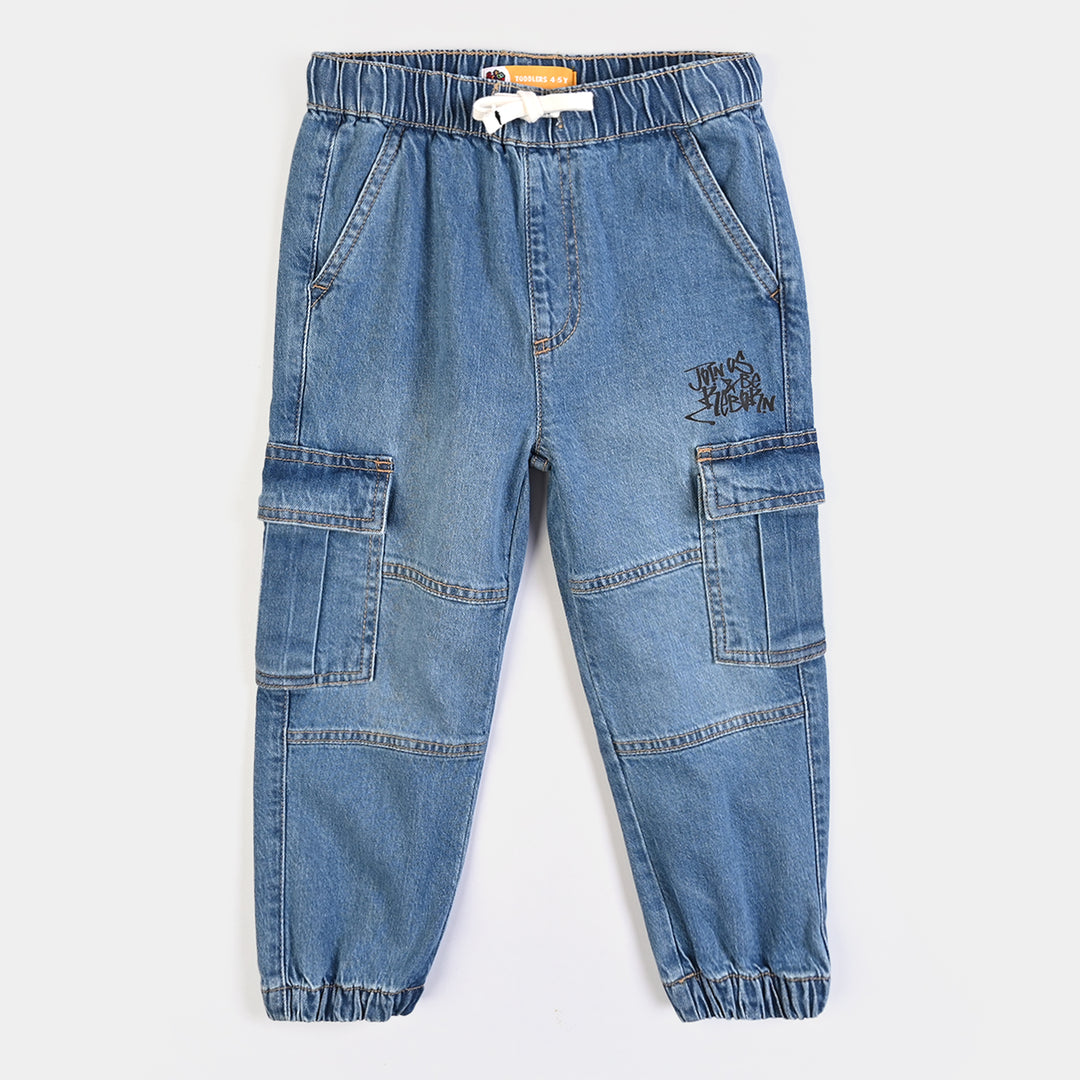 Boys Denim Stretch Pant Join Us-Mid Blue