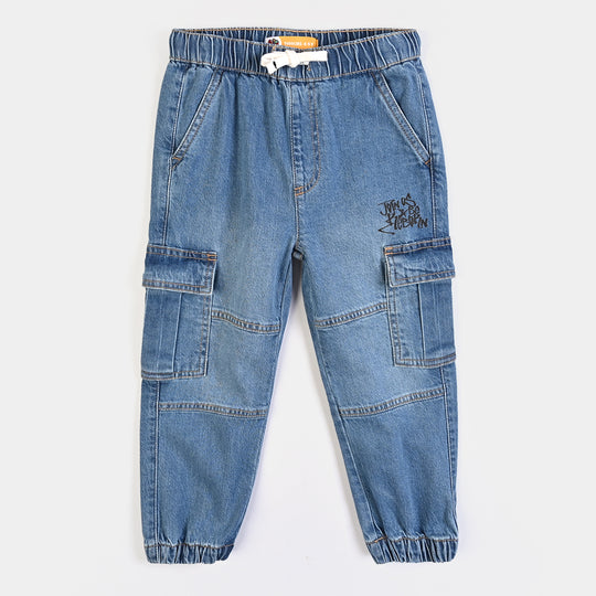 Boys Denim Stretch Pant Join Us-Mid Blue