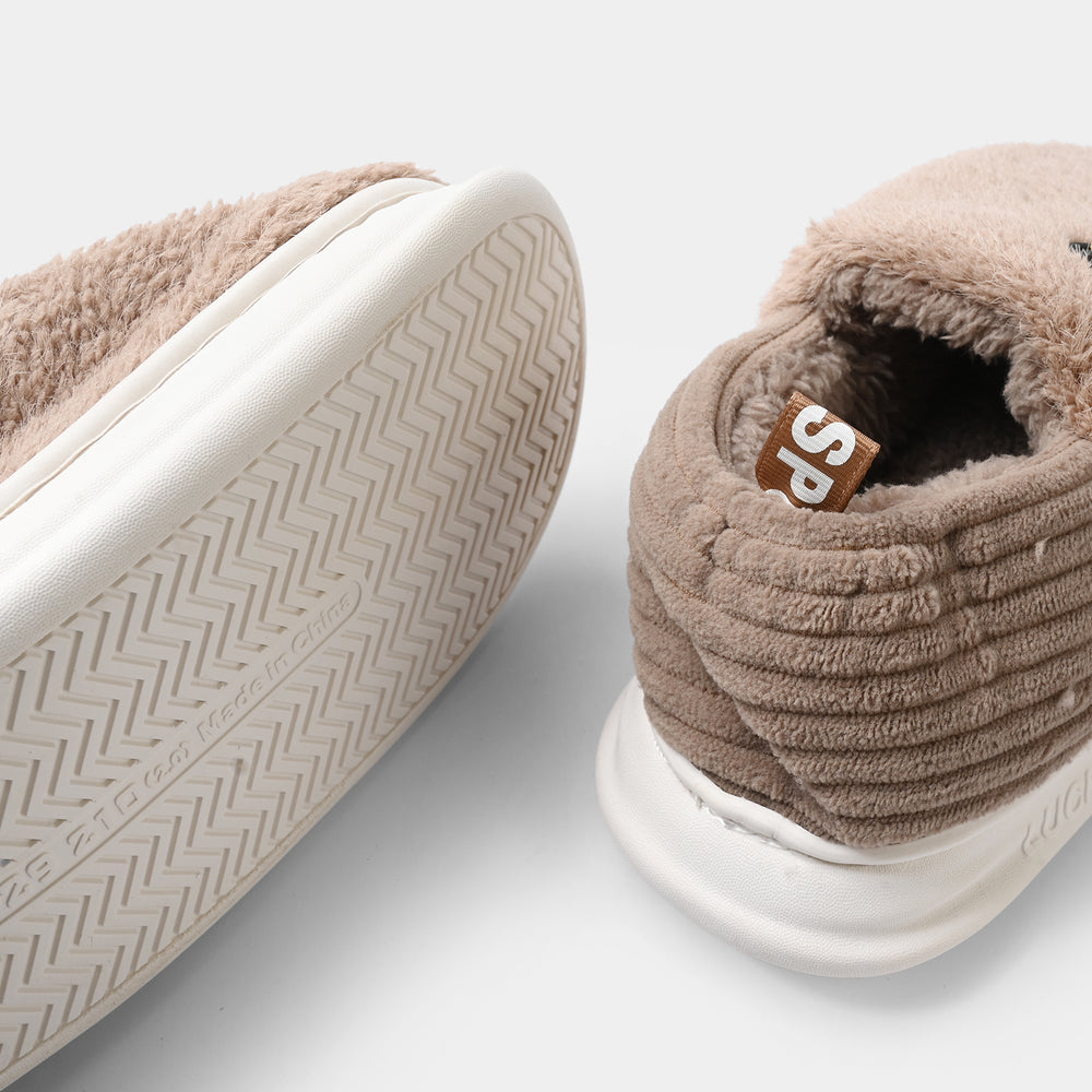 Boys Furr Slipper-BROWN