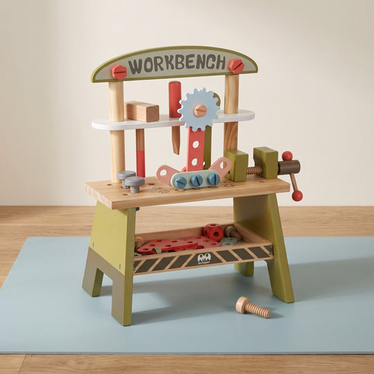 Green Worktop Wooden Workbench Set