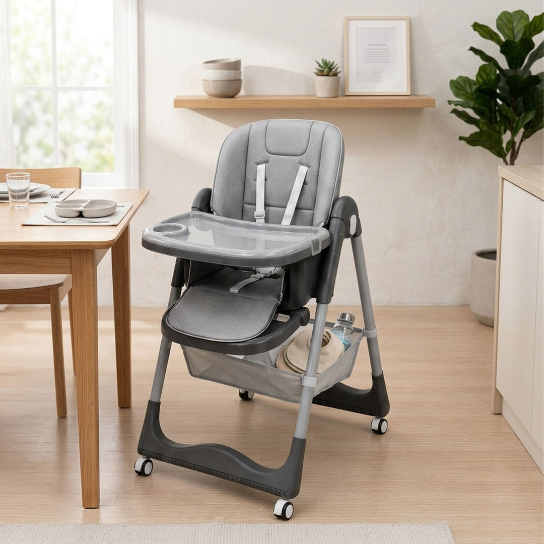 Multifunctional Baby High Chair with Wheels HC-330 Grey