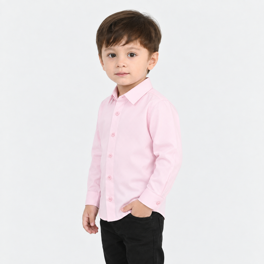 Infant Boys Cotton Poplin Formal Shirt (Pink)