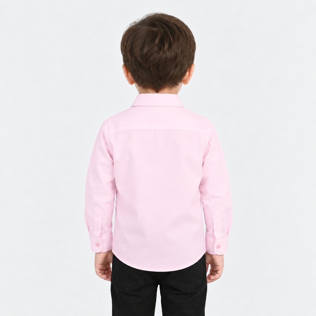 Infant Boys Cotton Poplin Formal Shirt (Pink)