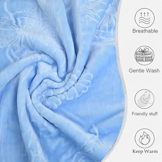 Butterfly & Flower Baby Blanket | 100x130