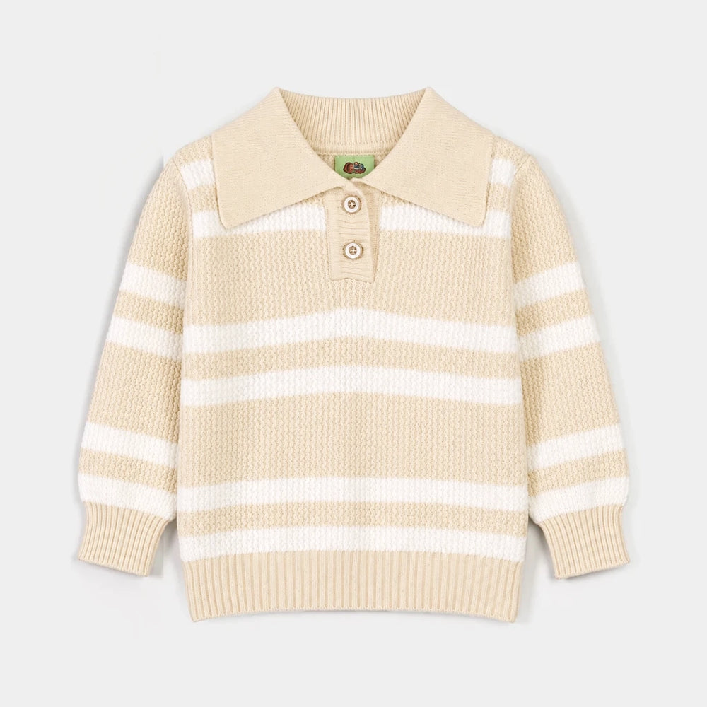 Infant Boys Acrylic Co-ord Set-Classy-Cream