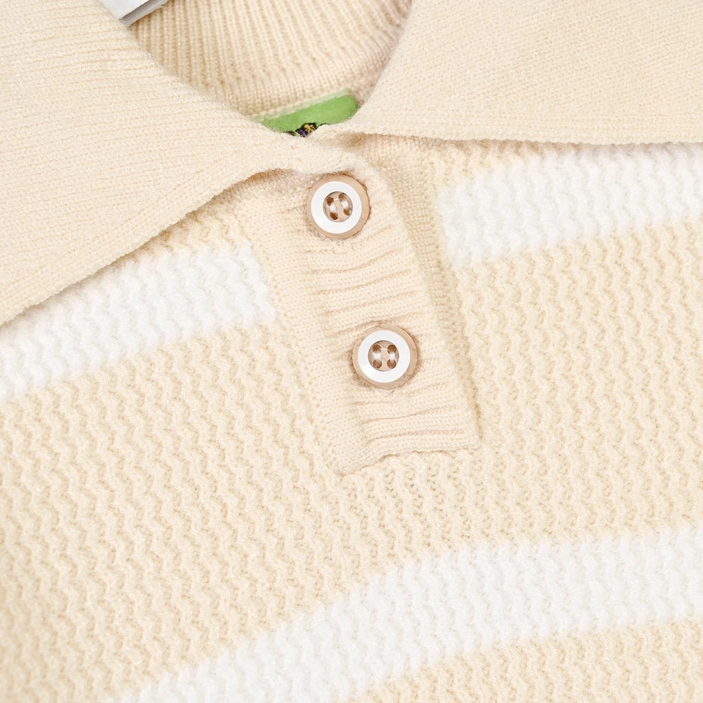 Infant Boys Acrylic Co-ord Set-Classy-Cream