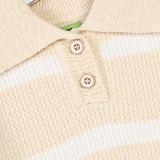 Infant Boys Acrylic Co-ord Set-Classy-Cream
