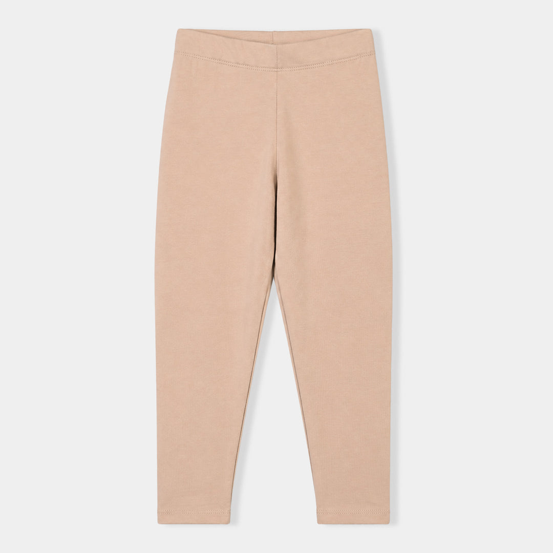 Girls Cotton Jersey Tights Basic Brown