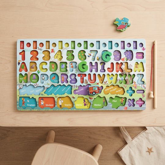 Wooden Educational Activity Board for Preschool Learning