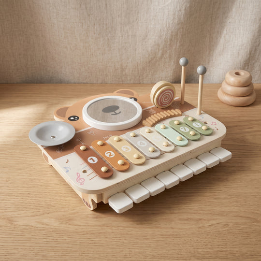 Early Learning Wooden Bear Piano Music Board