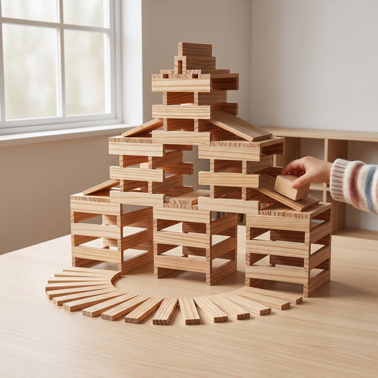 Wooden Construction & Architectural Building Blocks Set