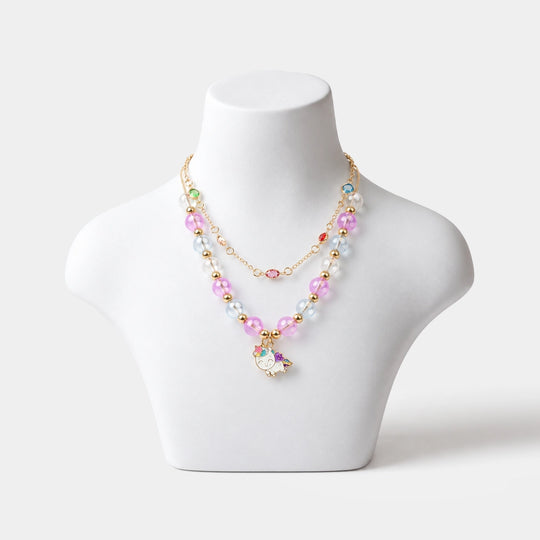 2-in-1 Chain Beads Pendant Necklace