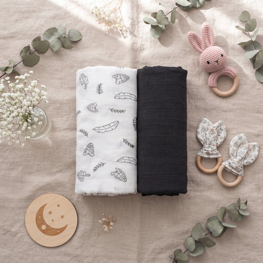Muslin Baby Swaddle Blanket | 2PCs