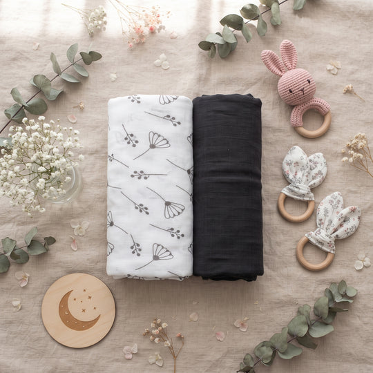 Muslin Baby Swaddle Blanket | 2PCs