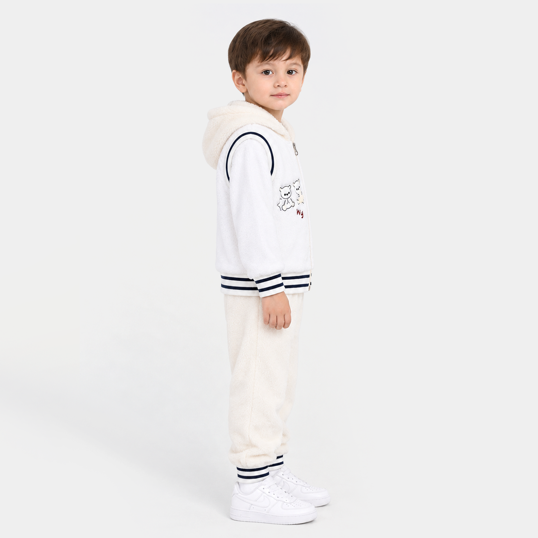 Infant Boys Knitted Suit Sh139-3P - White