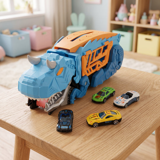 2-in-1 Dinosaur Hauler Truck For Kids