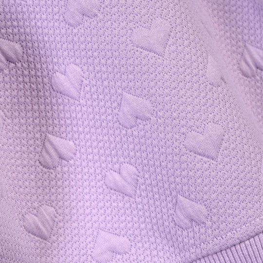 Infant Girls Quilted Sweatshirt Tiny Heart-Purple
