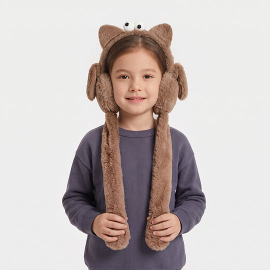 Interactive Moving Ear Plush Winter Earmuffs