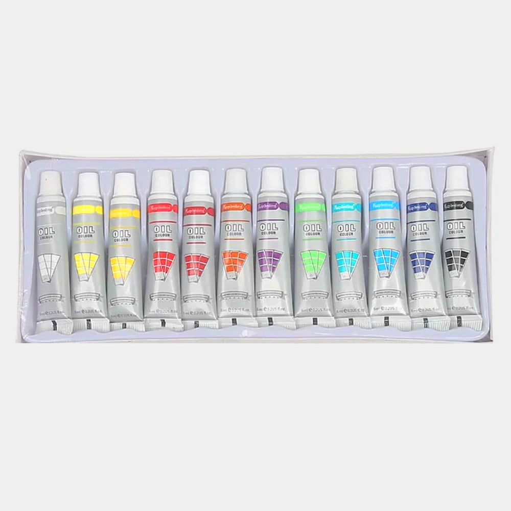 Keep Smiling Oil Color Set For Kids - 12 Colors (77060)