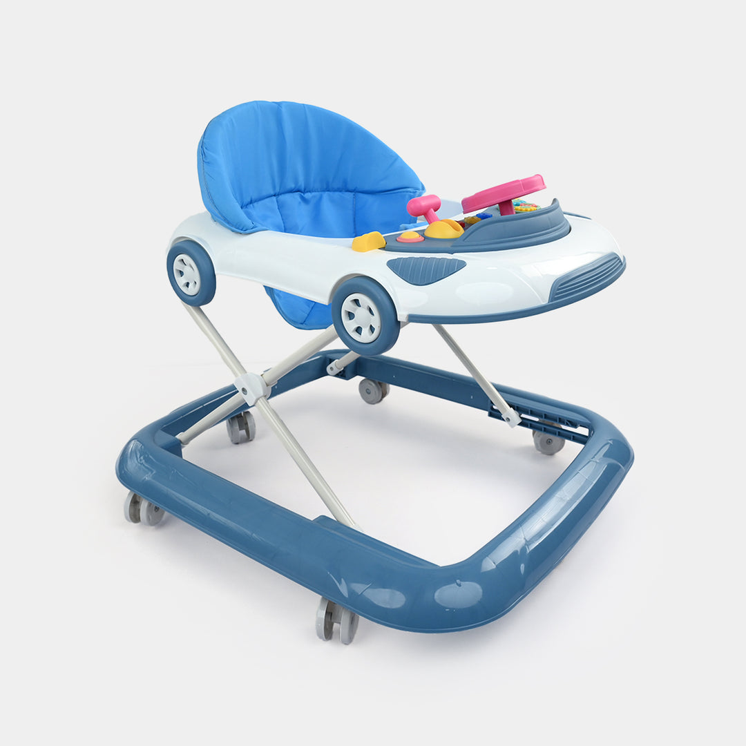 Baby Walker with Steering Wheel Toy Bar