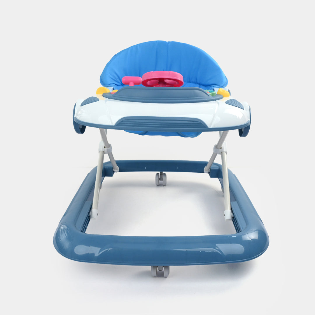 Baby Walker with Steering Wheel Toy Bar