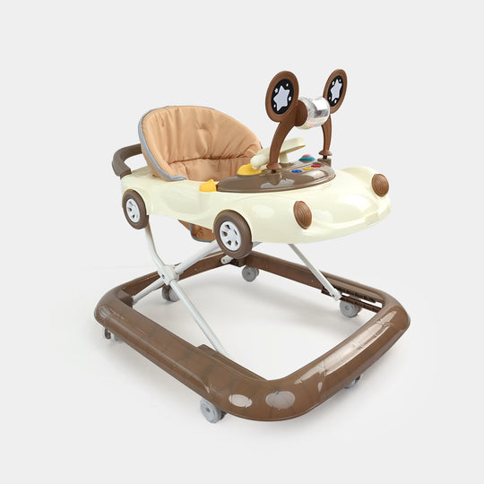 Baby Walker with Steering Wheel Toy Bar | 809 Beige