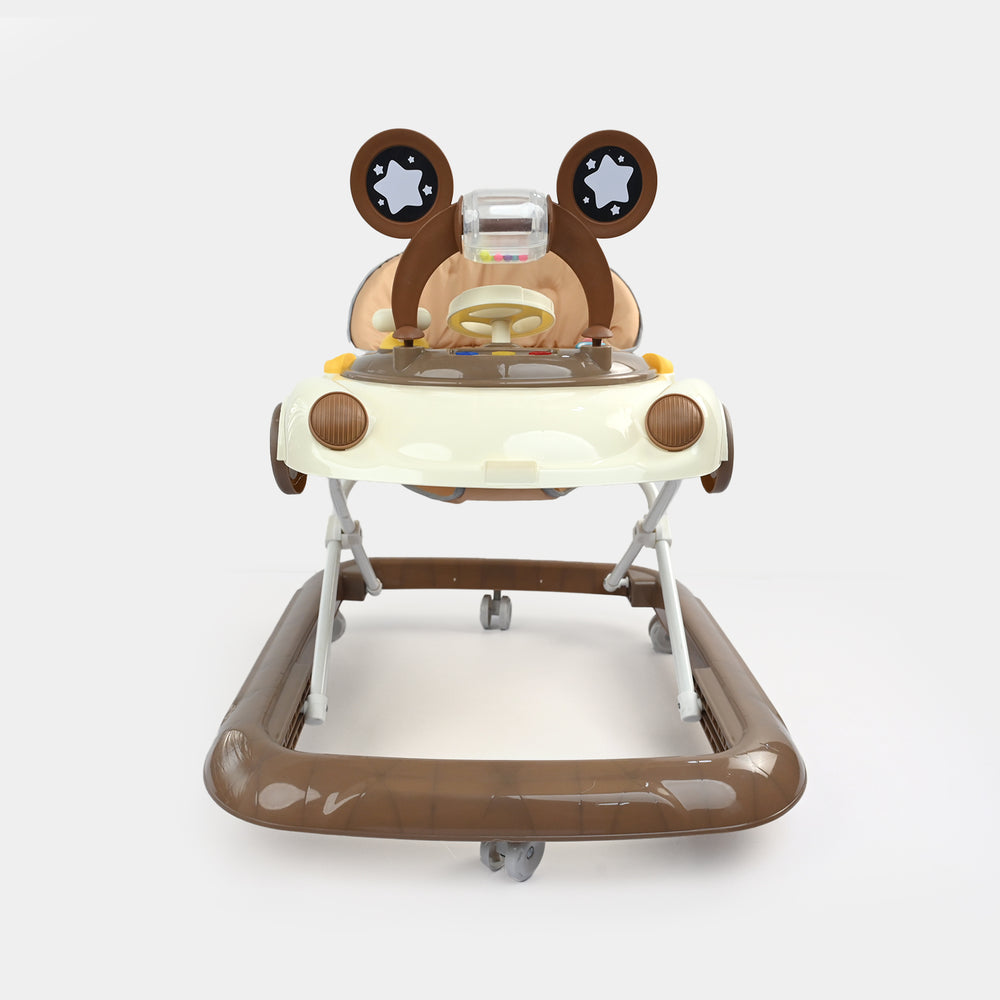 Baby Walker with Steering Wheel Toy Bar | 809 Beige