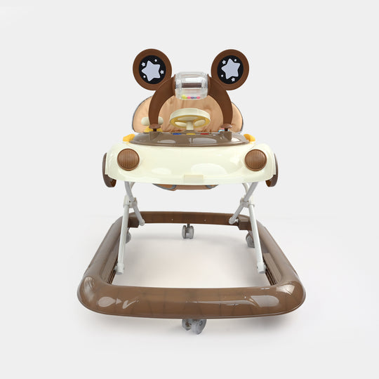 Baby Walker with Steering Wheel Toy Bar | 809 Beige