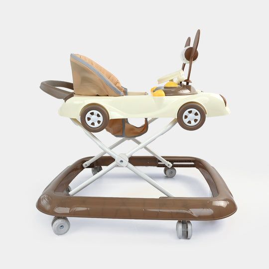 Baby Walker with Steering Wheel Toy Bar | 809 Beige